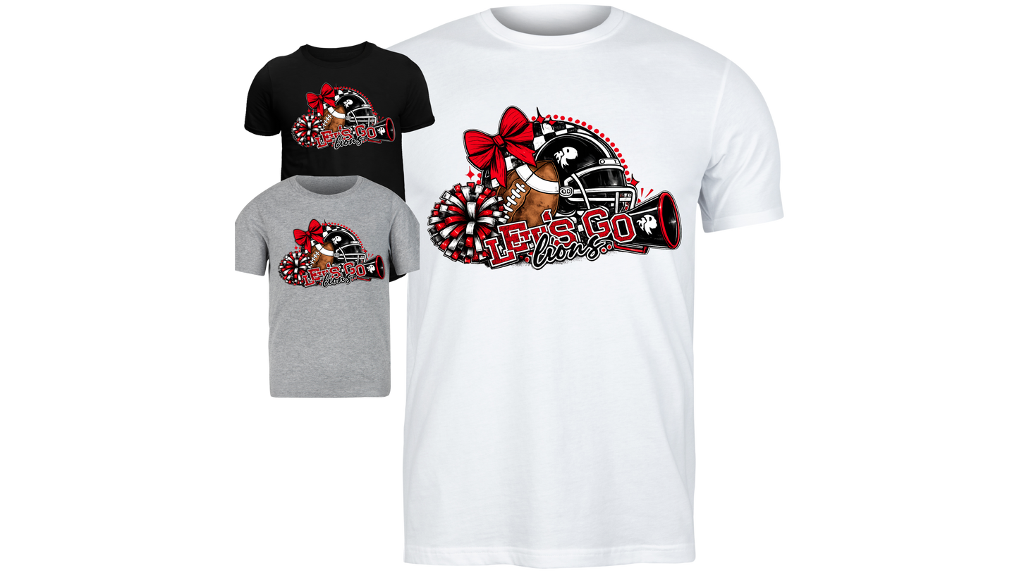 Go Lions Cheer/Football Tee